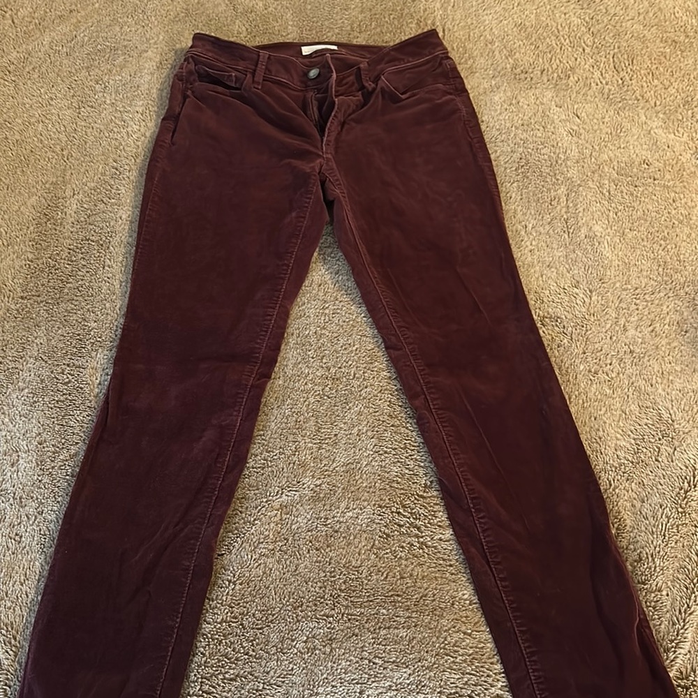 Dark Purple Corduroy ankle pants